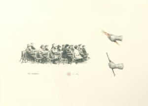 The Priming - graphite and watercolour on paper, 50x70 cm, 2009 - Private collection