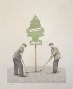 The Gardeners - Graphite, watercolour on paper, 14 x 18 inches, 2015