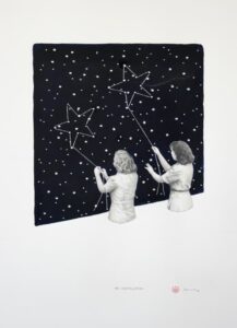 The Constellation - graphite, watercolour, acrylic jewels on paper, 50x70 cm, 2012 - Private collection
