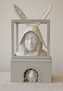 The Obvious Child - Air-dry clay, fabric, wood, thread, nails, 52x28x22 cm, 2013